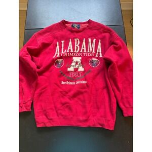 Vintage Galt Crew Alabama Crimson Tide 1993 Sugar Bowl Sweatshirt Red Large Silk